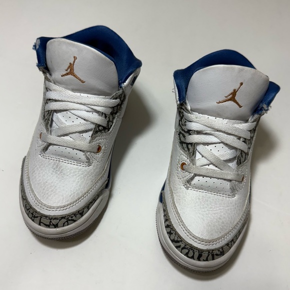 Nike Jordan Retro 3 “True Blue” Unisex Toddler Size 11 - Picture 4 of 16